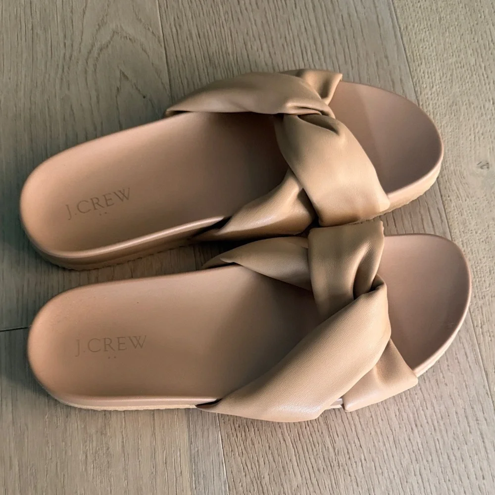 J. Crew Knotted Slide Sandals in Beige Tan - Picture 2 of 3